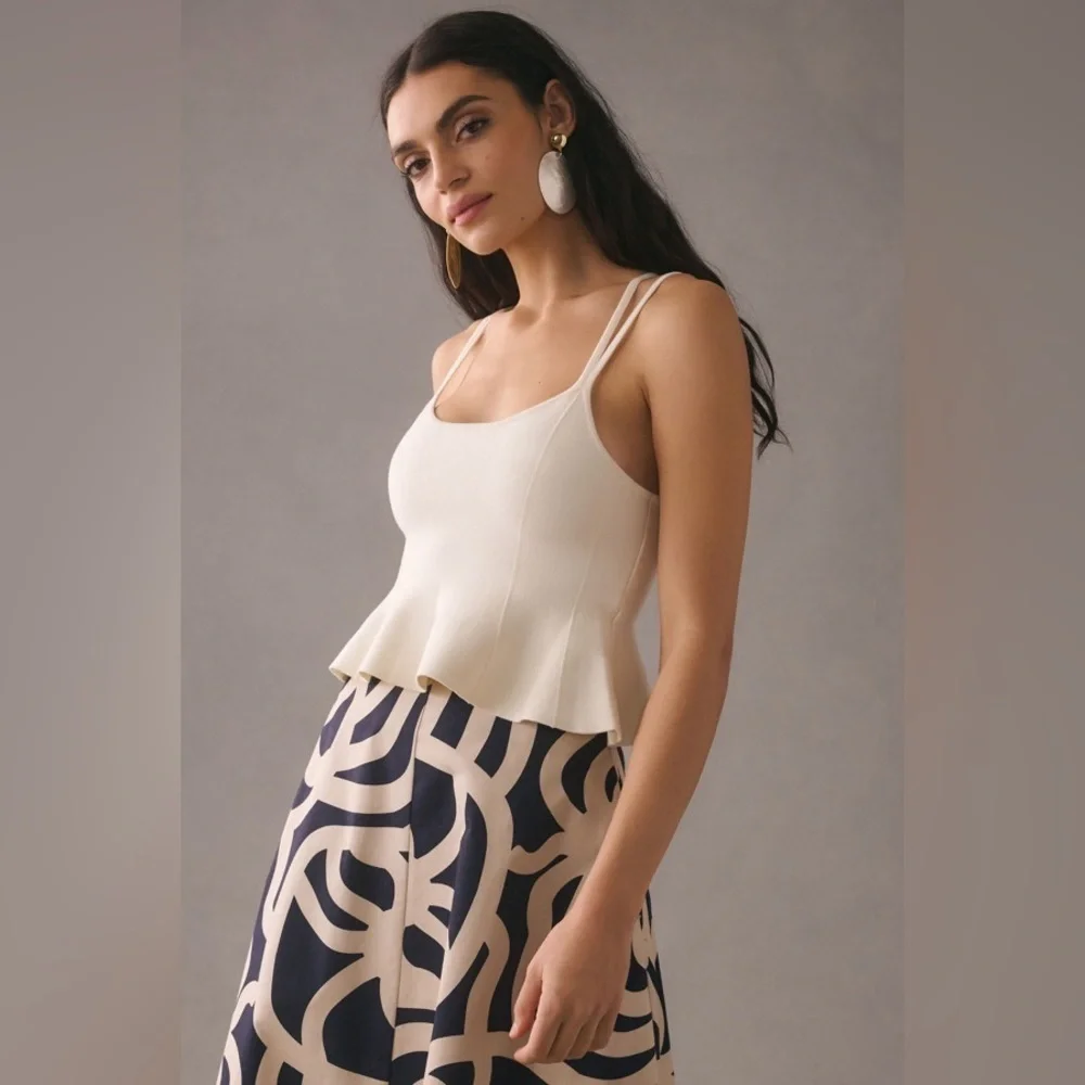 Maeve by Anthropologie Bustier Peplum Tank Sz X-Large